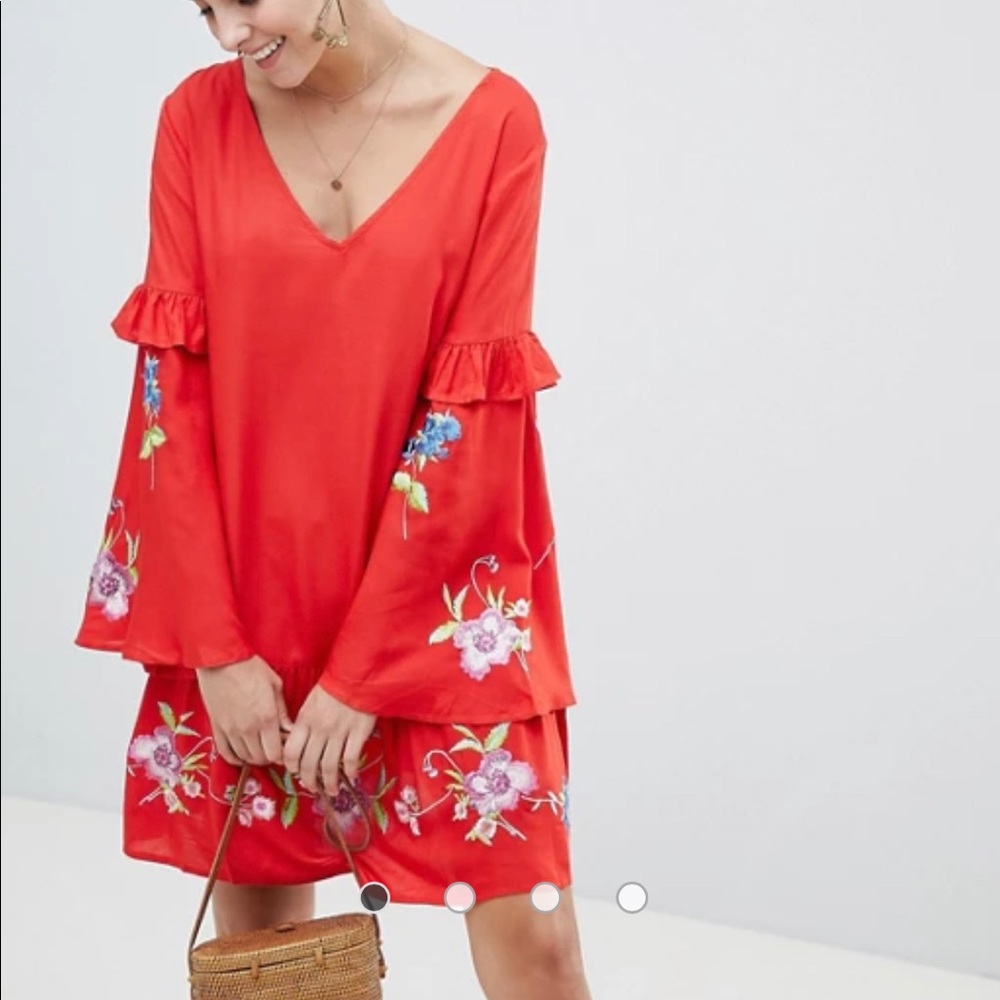 Asos Ultimate Mini Embroidered (Red) - Picture 3 of 5